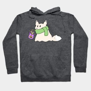 Cute Trick-or-Treating Ghost Fox Hoodie